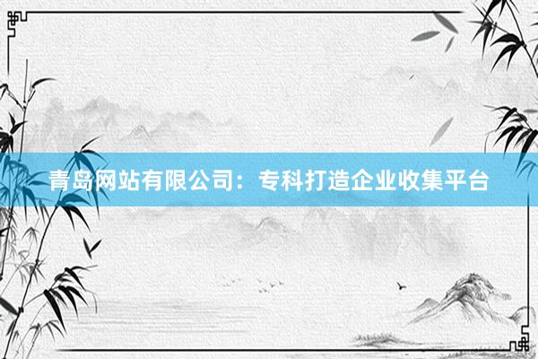 青岛网站有限公司：专科打造企业收集平台